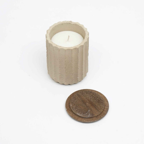 English Elm Jar Candle - Eco-Friendly Ecomix Wax With Rustic Mango Wood Lid, Soothing Vanilla Lavender Aroma B346P369765