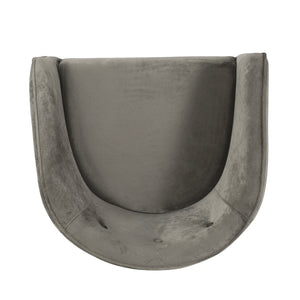 English Elm Christopher Knight Home® - DINING Arm Chair with Velvet Button Tufting, Modern Glam Tub Seat and Gold-Accent Iron Legs Grey 70727.00GRY