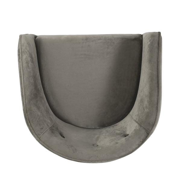 English Elm Christopher Knight Home® - DINING Arm Chair with Velvet Button Tufting, Modern Glam Tub Seat and Gold-Accent Iron Legs Grey 70727.00GRY