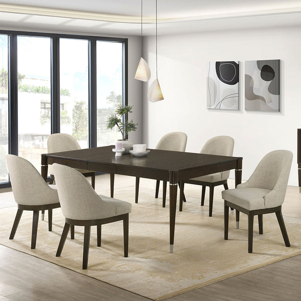 English Elm Blakely Beige Upholstered Dining Chairs Set of 2 — Retro-Molded Backs, Padded Seats, Ash Finish Frames B062P375522