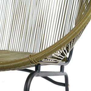 English Elm Condessa Outdoor Pe Rattan Loveseat Iron Frame Weather Resistant Patio Seating Green N775P423051G