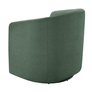 English Elm Ardena Swivel Barrel Chair with Durable Commercial-Grade Fabric, Pocket Coil Seat, 360° Swivel Comfort Green B050P322596