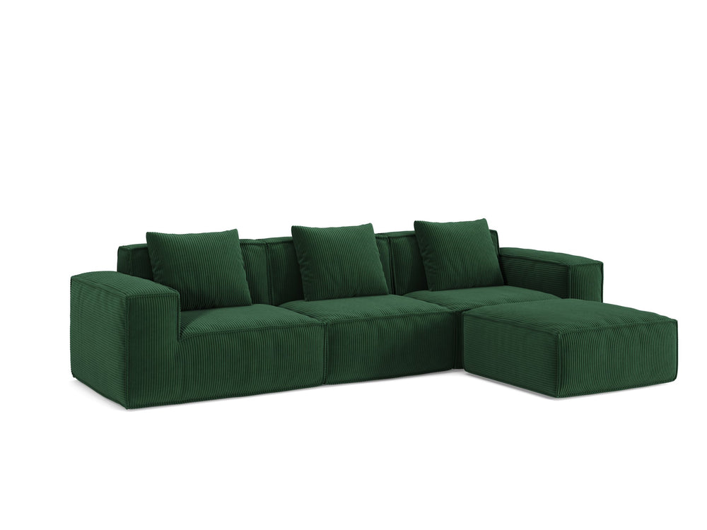 English Elm 118-Inch Modular Sofa Bed - Versatile Cloud Velvet Couch For 5, Soft Corduroy, No Assembly Needed! W3147S00030