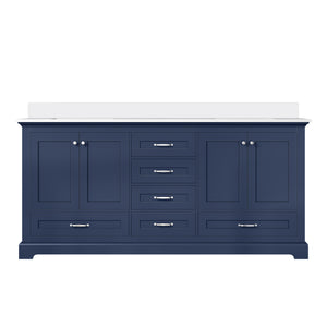 English Elm Navy Double Bath Vanity 72" W x 22" D with Cultured Marble Top, Solid Wood, Soft-Close Drawers, Storage B2731P258394