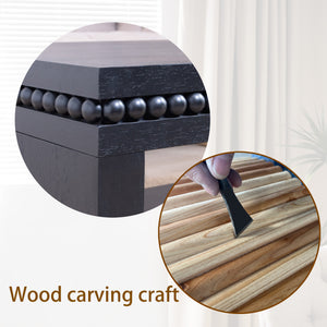 English Elm Modern Black Coffee Table With Beaded Trim – 52" Stylish Storage Solution For Contemporary Living Spaces W2729P298165