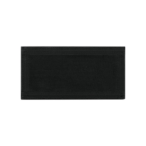 JLA Home Madison Park Signature - 100% Cotton Tufted Luxury Bath Rug 3000 GSM Reversible Plush High-Density, OEKO-TEX Certified Comfort Black MPS72-591