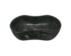 English Elm Luxury Solid Marble Vessel Sink Wavy Organic Stone Basin Matte Honed Vanity Bowl W1696P408021