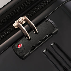 English Elm Hardshell Polycarbonate 3 Piece Luggage Set Spinner Wheels Tsa Lock Expandable Travel Black Multi N732P184448B