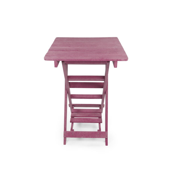 English Elm Summit Ridge Recycled Hdpe Outdoor Folding Bar Table Weather Resistant Eco Patio Burgundy B2745P409710