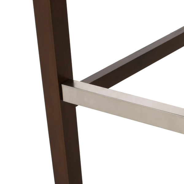 English Elm 30.5 Inch Tufted Pu Upholstered Bar Stool with Metal Footrest for Kitchen Island N780P366612D