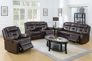 English Elm Single Power Recliner Gel Leatherette Pillow Arms Living Room Lounge Chair B011P466594