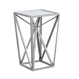 Madison Park Zee Transitional Angular Mirror Accent Table MP120-0220 Silver