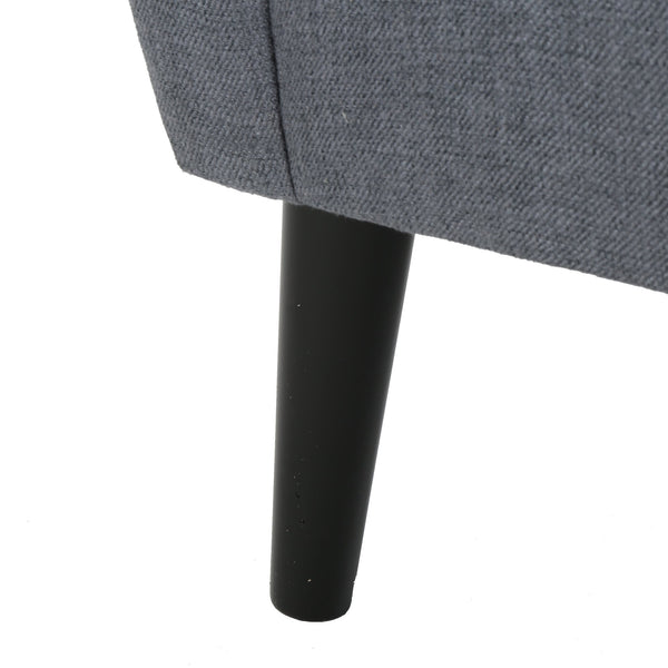 English Elm Christopher Knight Home® - CLUB Vintage-Inspired Fabric Club Chair with Nailhead Trim & Scroll Arms, Birch Legs, Contemporary Comfort DARK GREY 31.5 L x 27.75 W x 18.5 H 60848.00DGY