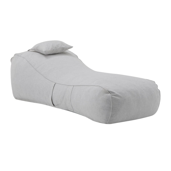 English Elm Christopher Knight Home® - Lemoore Outdoor Bean Bag Lounge Chair For Ultimate Comfort - Weather-Resistant, Light Gray Design N775P265563G