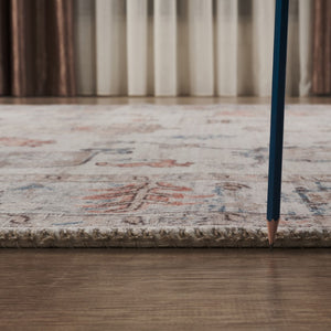English Elm Oxford Traditional Polyester Area Rug Low Pile Stain Resistant for High Traffic Rooms B186P428909