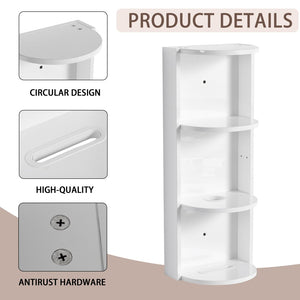 English Elm 23" Freestanding Ceramic Vessel Sink Vanity with Soft Close Cabinet and Wall Rack W999S00490