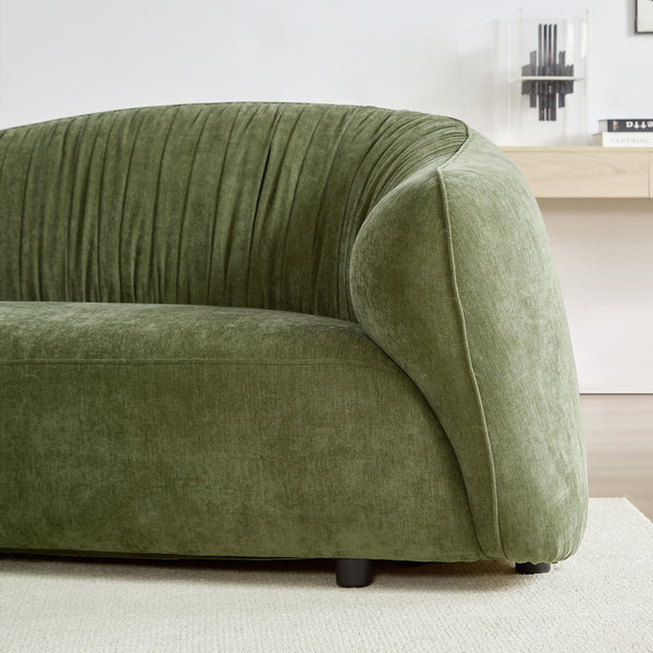 English Elm 145.67'' Stylish Mid-Century Green Sofa With Left-Facing Chaise For Living Room, Bedroom & Office W876S00324