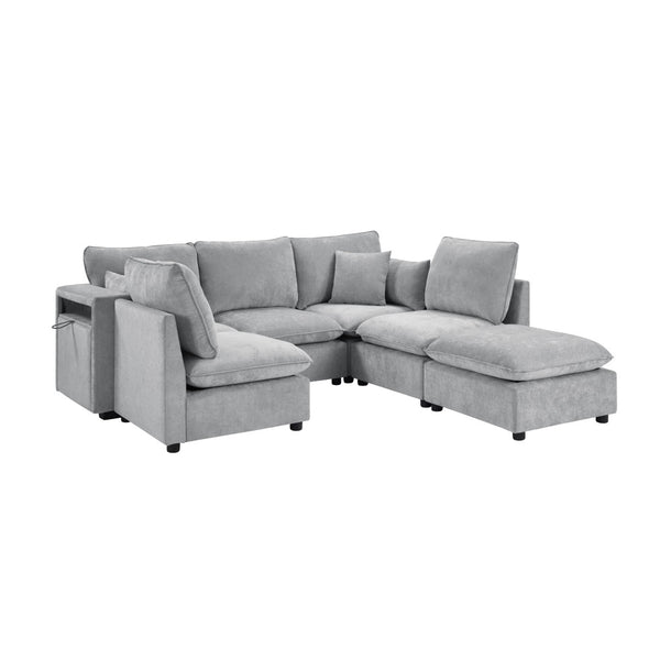 English Elm Swivel Barrel Accent Chair Chenille Tufted Round Club Seat for Living Room Lounge N719S002300E