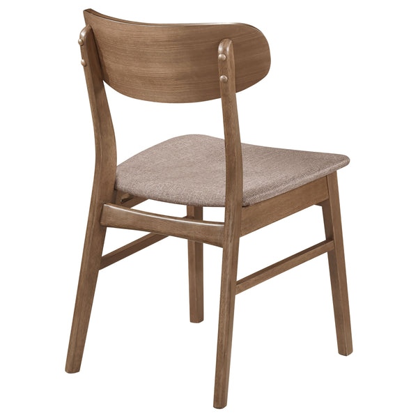 English Elm Whisten Walnut and Brown Dining Side Chair Set of 2 — Mid-Century European Style, Curved Back Comfort B062P299911