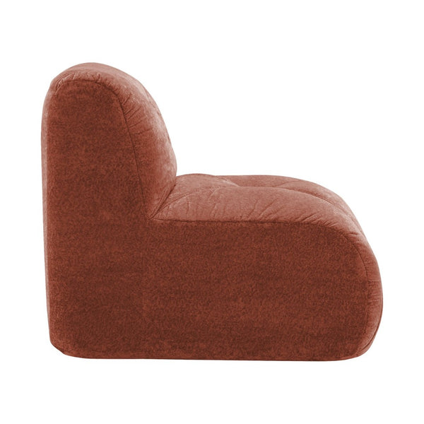 English Elm Armless Modular Cloud Sofa Plush Velvet Tufted Cushions for Modern Living Rooms Red W714P387023