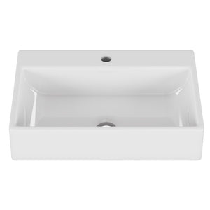 English Elm 20.6" Square Ceramic Vessel Sink Above Counter Basin for Contemporary Bathrooms W3151P266234