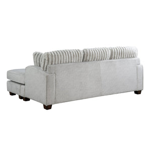English Elm Modern Reversible Sectional with Corner Block Frame, Plush Foam Cushions, Easy Assembly, 87" x 59" Gray 87.8 L x 36.22 W x 30 H B011P293573