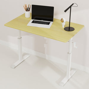 English Elm Adjustable Study Desk For Home & Office – Compact, Hand-Crank Design For Kids & Adults' Comfort W1935P338366