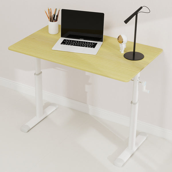 English Elm Adjustable Study Desk For Home & Office – Compact, Hand-Crank Design For Kids & Adults' Comfort W1935P338366