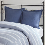 Madison Park Signature Noble  9 Piece Cotton Oversized Comforter Set MPS10-483 Blue