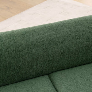 English Elm Comfortable Linen Upholstered Pet Sofa with Backrest and Armrests for Large Dogs Olive Green W487P430317