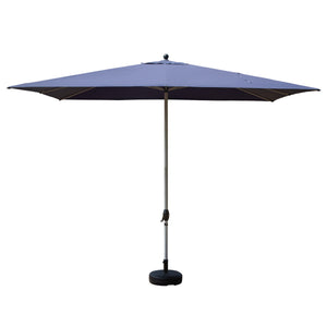 English Elm Rectangle Patio Umbrella with Crank Lift and Tilt, UV-Resistant 180G Polyester Canopy, Ventilated Shade (Base Not Included) Navy Blue W1859P353557