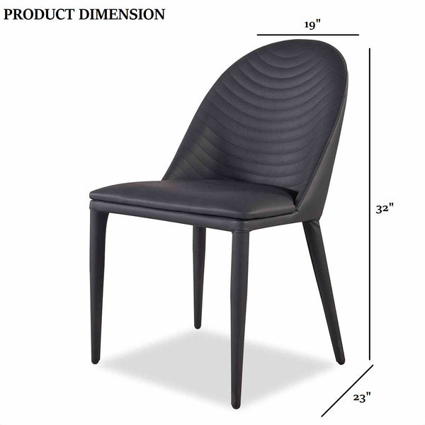 English Elm Contemporary Northall Arm Chair with Sleek Upholstery and Minimalist Profile for Modern Dining Spaces Black 35 L x 41 W x 21 H B2741P407612