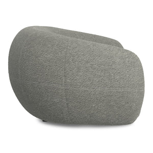 English Elm Sherri 89-inch Sofa with Curved Mid-Century Bouclé Upholstery, Durable Frame, Spacious Seating Gray B136P364320