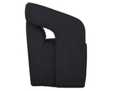 Kendrick Wheeled Dining Armchair - Abbington Black 110033 Sunpan