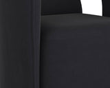 Kendrick Wheeled Dining Armchair - Abbington Black 110033 Sunpan