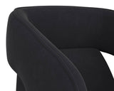 Kendrick Wheeled Dining Armchair - Abbington Black 110033 Sunpan