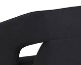 Kendrick Wheeled Dining Armchair - Abbington Black 110033 Sunpan