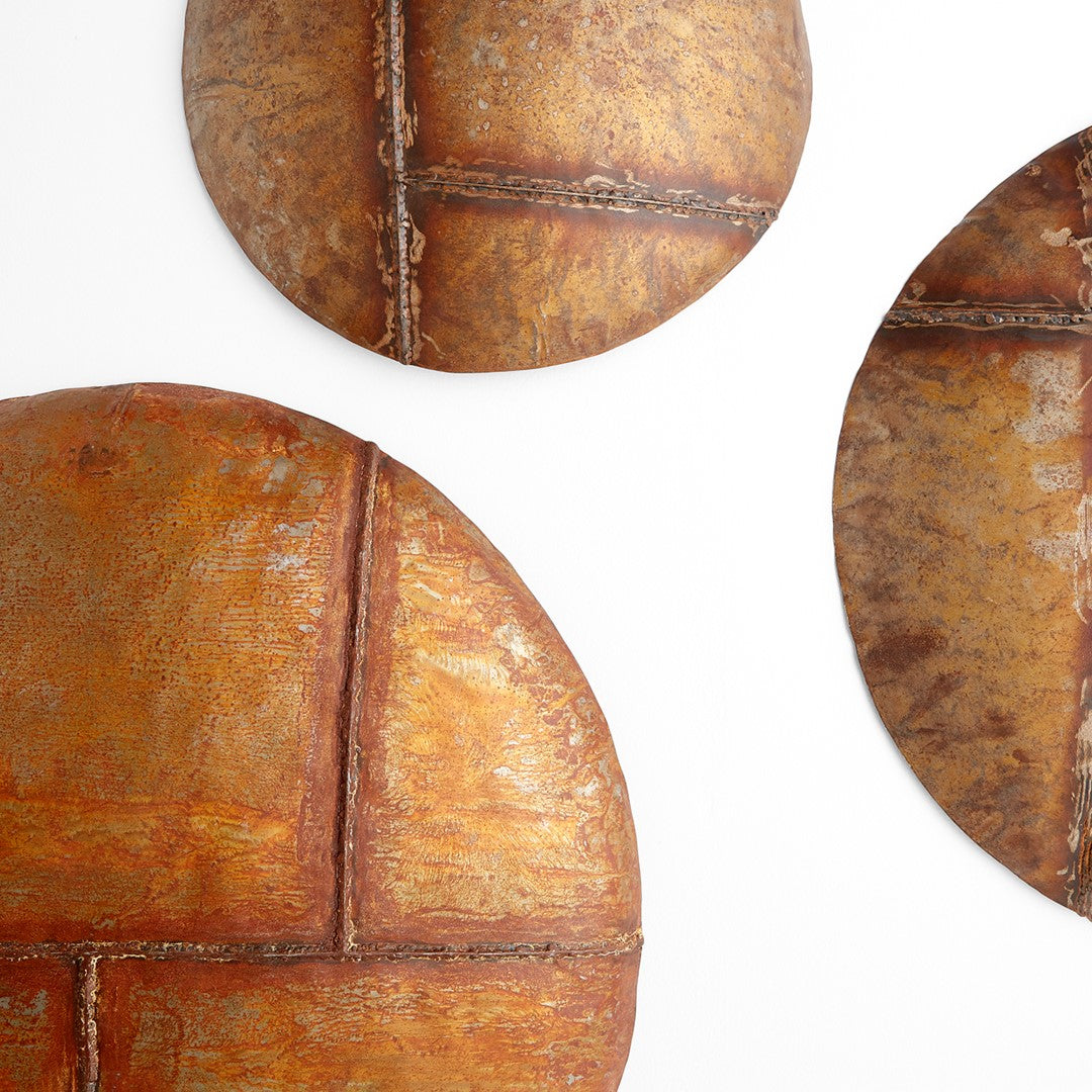 Medium Spur Line Rustic Bronze Iron Wall Art - Thumbnail 3