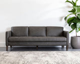 Karmelo Sofa - Vintage Charcoal Leather 110087 Sunpan