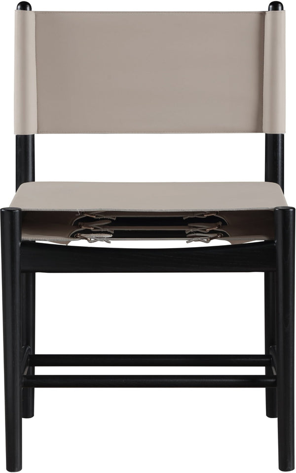 Meridian Furniture Rawlins Vegan Leather Dining Chair with Solid Ash Wood Frame for Modern Rooms Taupe 11012 11012Taupe-C
