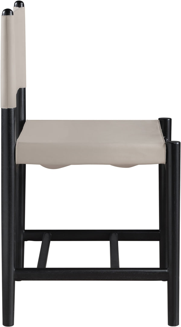 Meridian Furniture Rawlins Vegan Leather Dining Chair with Solid Ash Wood Frame for Modern Rooms Taupe 11012 11012Taupe-C