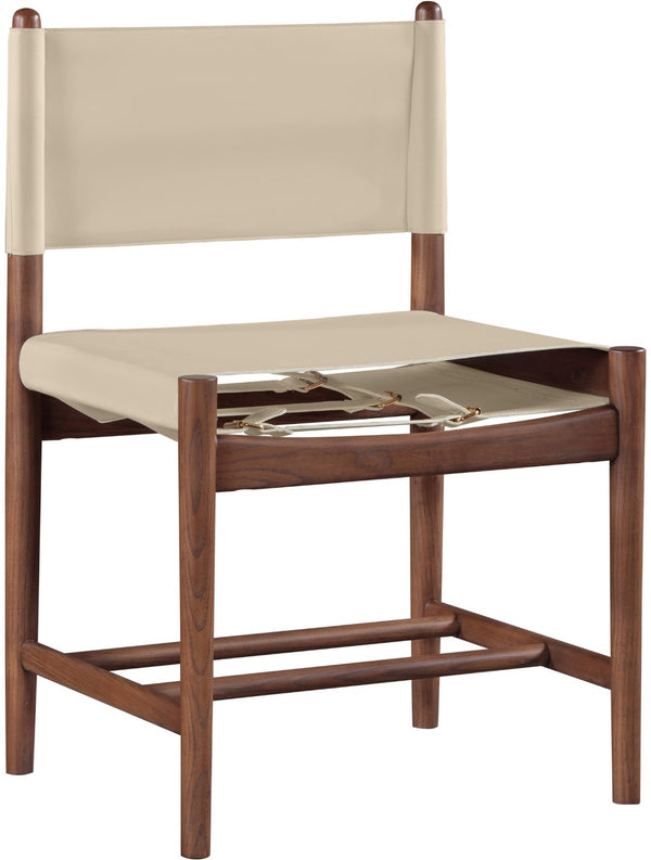Meridian Furniture Rawlins Vegan Leather Dining Chair with Solid Ash Wood Frame for Modern Rooms Beige 11013 11013Beige-C