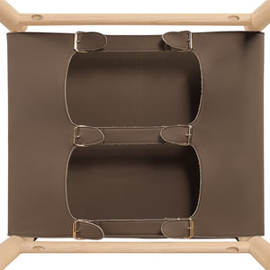 Meridian Furniture Rawlins Vegan Leather Counter Stool with Wood Frame for Kitchen Islands and Modern Dining Spaces Brown Style A 11014Brown-C
