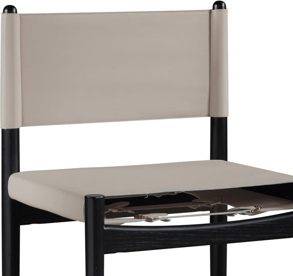 Meridian Furniture Rawlins Vegan Leather Counter Stool with Wood Frame for Kitchen Islands and Modern Dining Spaces Taupe Style B 11015Taupe-C