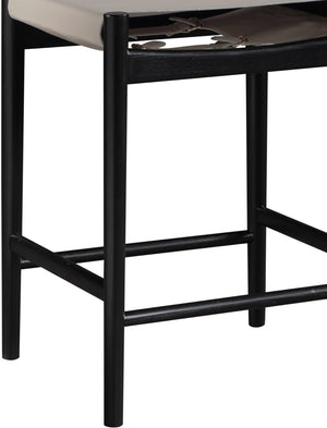 Meridian Furniture Rawlins Vegan Leather Counter Stool with Wood Frame for Kitchen Islands and Modern Dining Spaces Taupe Style B 11015Taupe-C