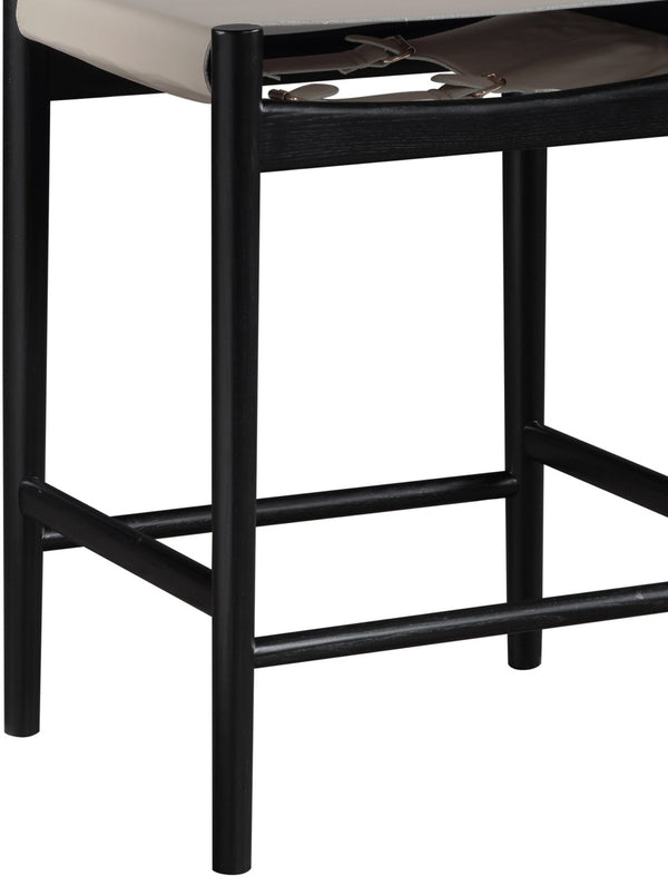 Meridian Furniture Rawlins Vegan Leather Counter Stool with Wood Frame for Kitchen Islands and Modern Dining Spaces Taupe Style B 11015Taupe-C