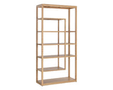 Kenzie Bookcase - Rustic Oak 110169 Sunpan