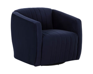 Garrison Swivel Lounge Chair - Abbington Navy 110185 Sunpan