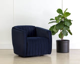 Garrison Swivel Lounge Chair - Abbington Navy 110185 Sunpan