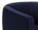 Garrison Swivel Lounge Chair - Abbington Navy 110185 Sunpan